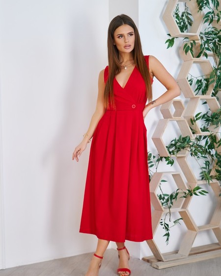 Сукня ISSA PLUS 11757 S червоний купити недорого в Ти Купи