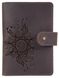 Обкладинка для паспорта зі шкіри Hi Art «Mehendi Classic» PB-02/1 Shabby Gavana Brown Темно-коричневий купити недорого в Ти Купи