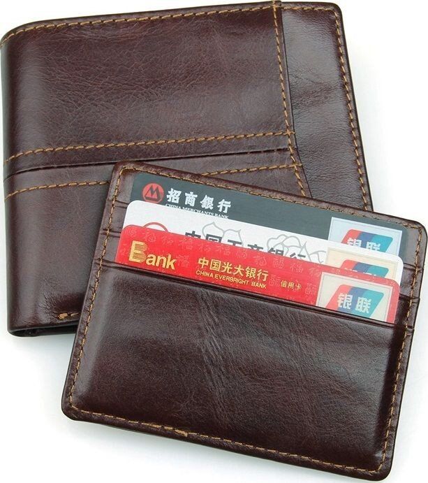 Чоловічий шкіряний гаманець Vintage 14503 Темно-коричневий купити недорого в Ти Купи