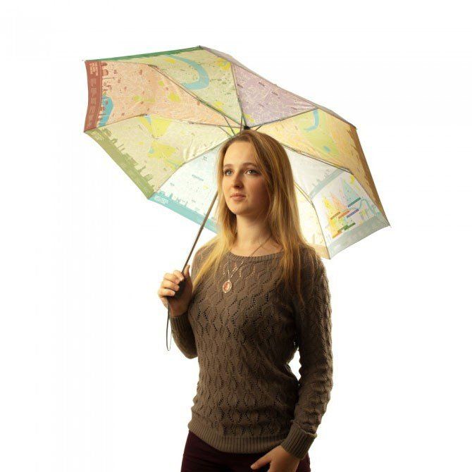 Жіноча механічна парасолька Fulton Brollymap L761 - London Map (Карта Лондона) купити недорого в Ти Купи