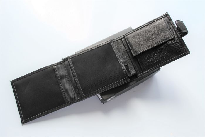 Мужской кожаный кошелек black в коробке lc29 купить недорого в Ты Купи