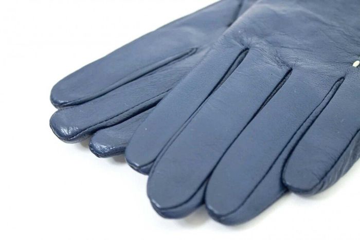 Женские кожаные перчатки Shust Gloves синие 374s2 M купить недорого в Ты Купи