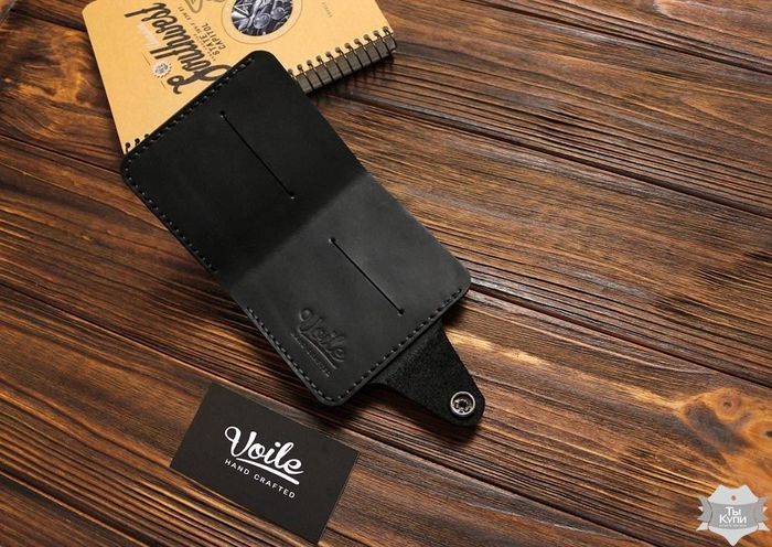 Мужской кожаный бумажник ручной работы VOILE vl-mw8-blk купить недорого в Ты Купи