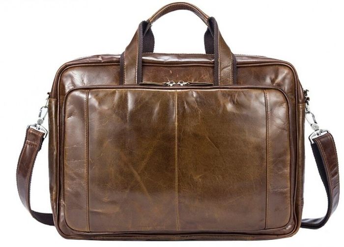 Чоловіча шкіряна сумка для ноутбука Vintage 14769 Коричневий купити недорого в Ти Купи