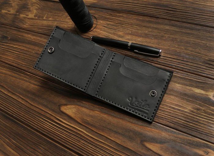 Чоловічий шкіряний гаманець ручної роботи VOILE vl-mw4-blk купити недорого в Ти Купи