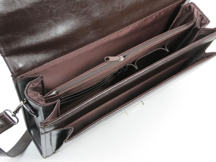 Мужской портфель из эко кожи JPB Польша TE-33 коричневый купить недорого в Ты Купи