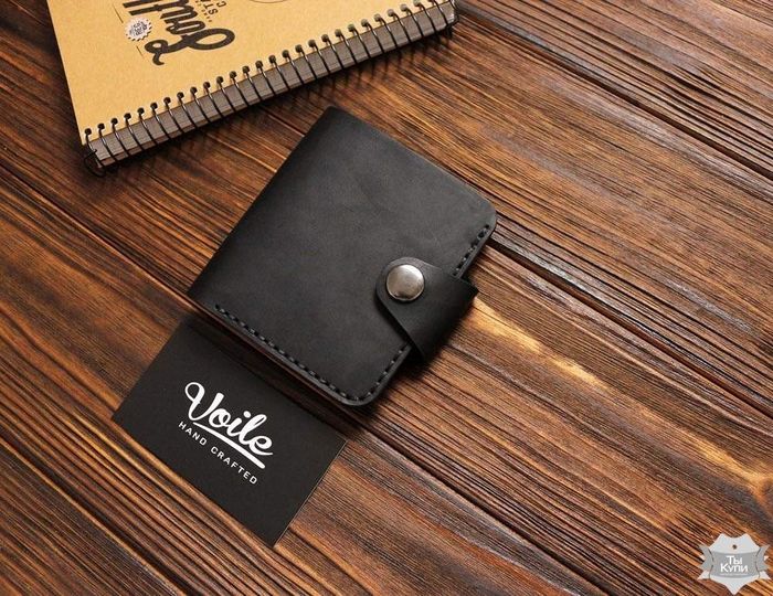 Мужской кожаный бумажник ручной работы VOILE vl-mw8-blk купить недорого в Ты Купи