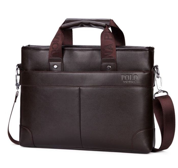 Чоловіча коричнева ділова сумка Polo 6602-4 купити недорого в Ти Купи