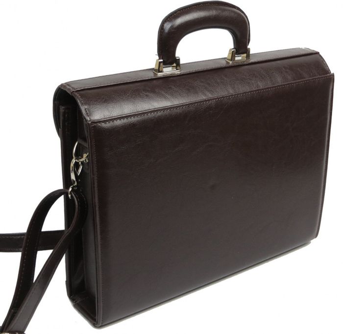 Чоловічий еко-шкірний портфель JPB Польща TE-33 коричневий купити недорого в Ти Купи