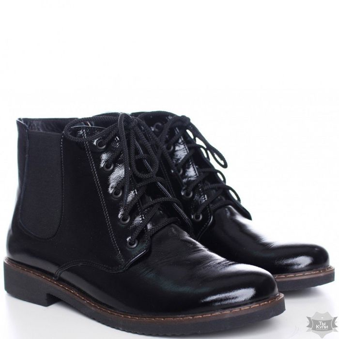 Женские черные лакированные ботинки Villomi 1018-04chsl купить недорого в Ты Купи