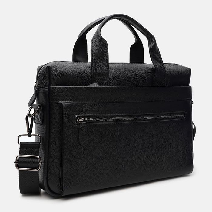 Чоловіча шкіряна сумка Keizer K18912BL-чорна купити недорого в Ти Купи
