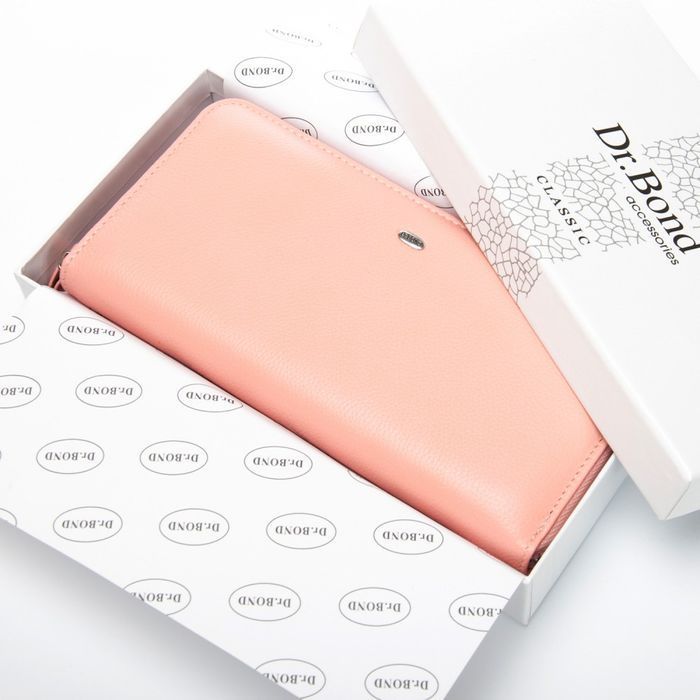 Шкіряний жіночий гаманець Bright DR. BOND W201 pink purple купити недорого в Ти Купи