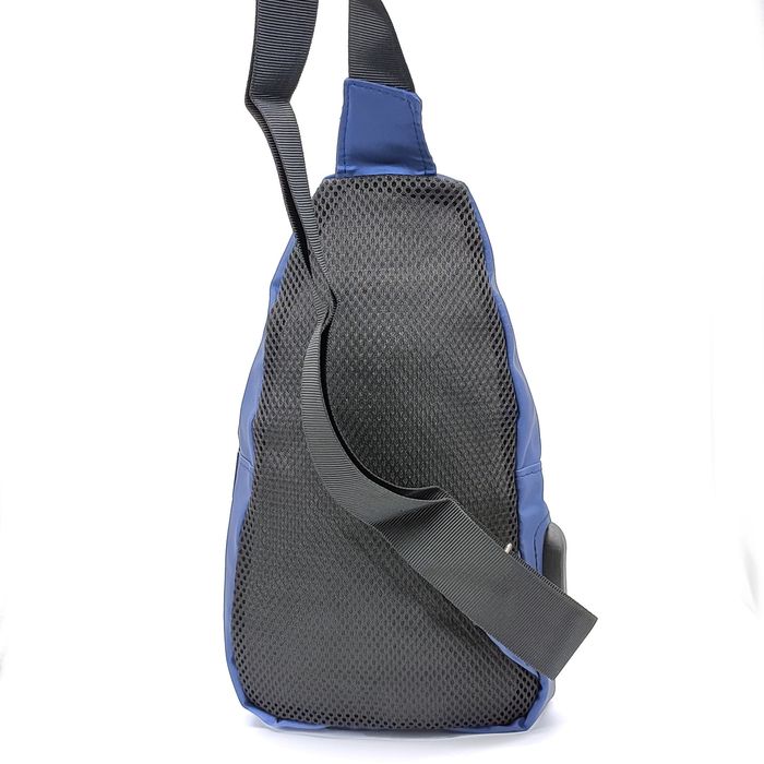 Мужская синяя сумка слинг из ткани FM-3098 купить недорого в Ты Купи