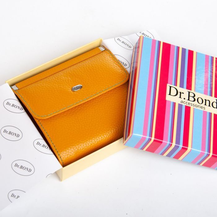 Женский кожаный кошелек Rainbow DR. BOND WRS-33-1 yellow купить недорого в Ты Купи