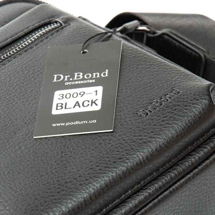 Мужская сумка-планшет из экокожи DR. BOND 3009-1 black купить недорого в Ты Купи