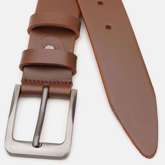 Мужской кожаный ремень Borsa Leather V1115FX40-brown купить недорого в Ты Купи