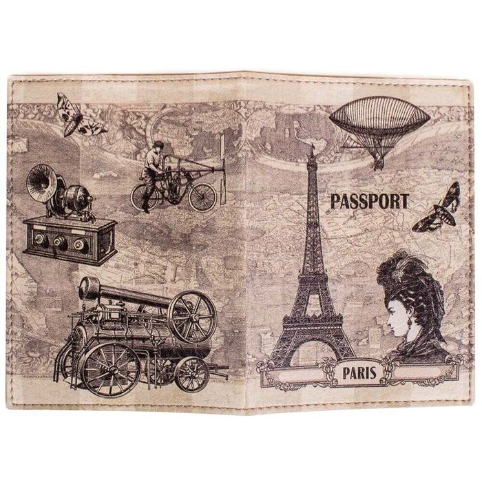 Обложка для паспорта Париж Passporty 018 купить недорого в Ты Купи