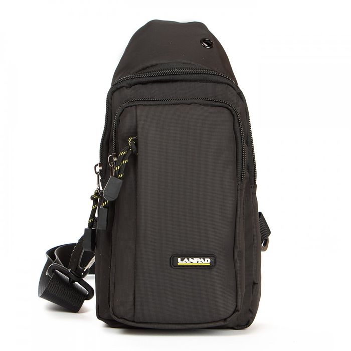 Мужская сумка-слинг Lanpad 6035 black купить недорого в Ты Купи
