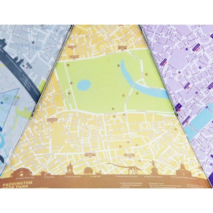 Женский механический зонт Fulton Brollymap L761 - London Map (Карта Лондона) купить недорого в Ты Купи