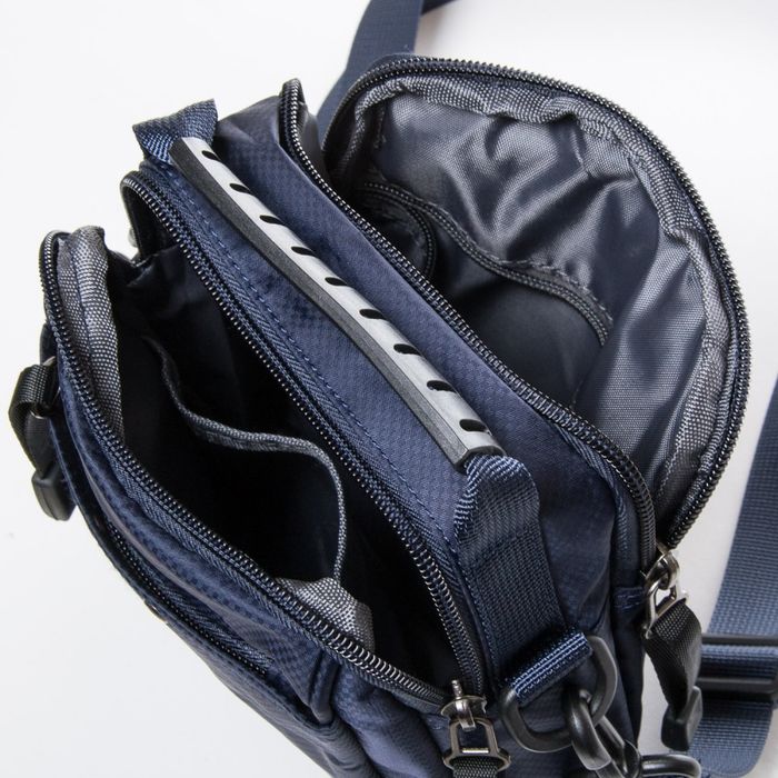 Мужская сумка через плечо или на пояс Lanpad 8382 blue купить недорого в Ты Купи