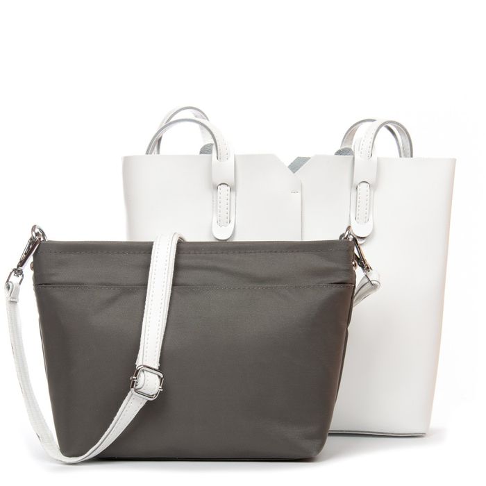 Женская кожаная сумка классическая ALEX RAI R9341 white купить недорого в Ты Купи