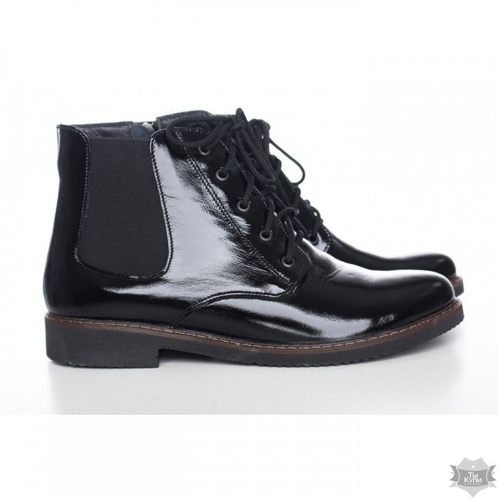 Женские черные лакированные ботинки Villomi 1018-04chsl купить недорого в Ты Купи