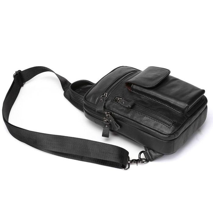 Мужская кожаная сумка-рюкзак Joynee B10-8871 Черный купить недорого в Ты Купи