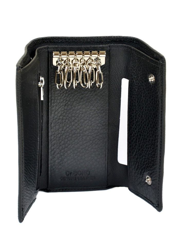 Чоловічий шкіряний гаманець-ключниця Classik DR. BOND MK-1 black купити недорого в Ти Купи