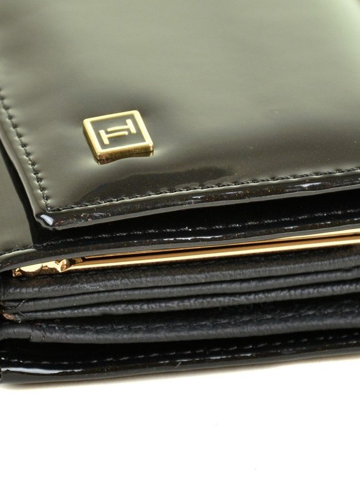 Женский кожаный черный кошелек Gold Bretton W46 black купить недорого в Ты Купи