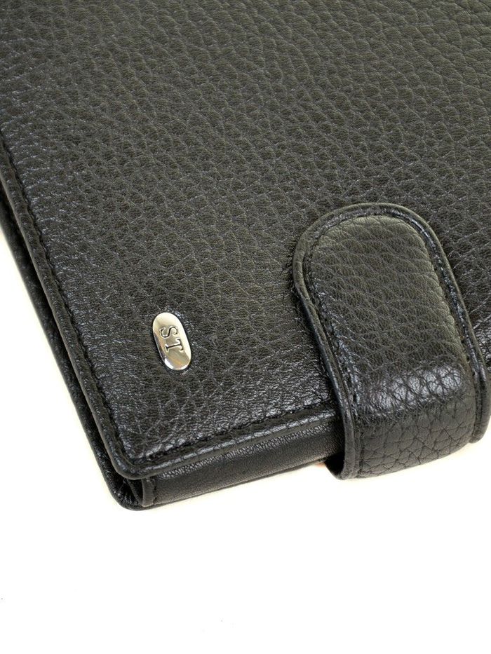 Чоловічий чорний гаманець зі штучної шкіри Sergio Torretti M2 black купити недорого в Ти Купи