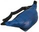 Мужская кожаная поясная сумка, бананка Cavaldi 902-353 синяя