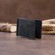 Мужское портмоне из натуральной кожи с зажимом для денег без застежки GRANDE PELLE 11296 Черное