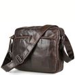 Чоловіча шкіряна сумка Vintage 14369 Темно-коричневий