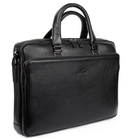 Мужская кожаная деловая сумка BRETTON BE 3506-1 black купить недорого в Ты Купи