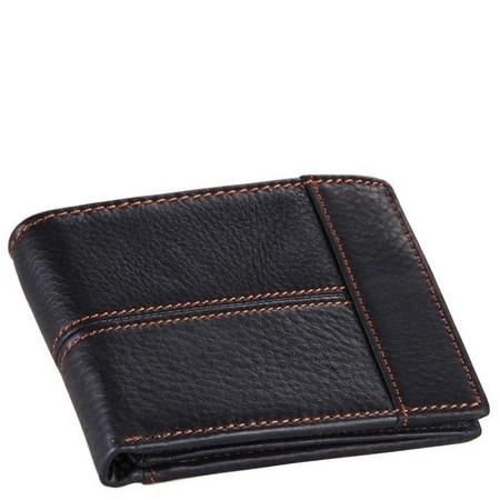 Чоловічий шкіряний гаманець Vintage 14227 Чорний купити недорого в Ти Купи