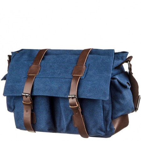 Чоловіча текстильна синя сумка Vintage 20148 купити недорого в Ти Купи