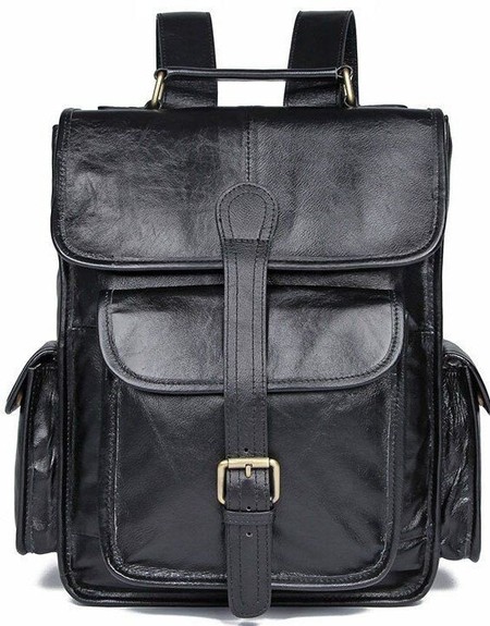 Чоловічий шкіряний рюкзак Vintage 14967 Чорний купити недорого в Ти Купи