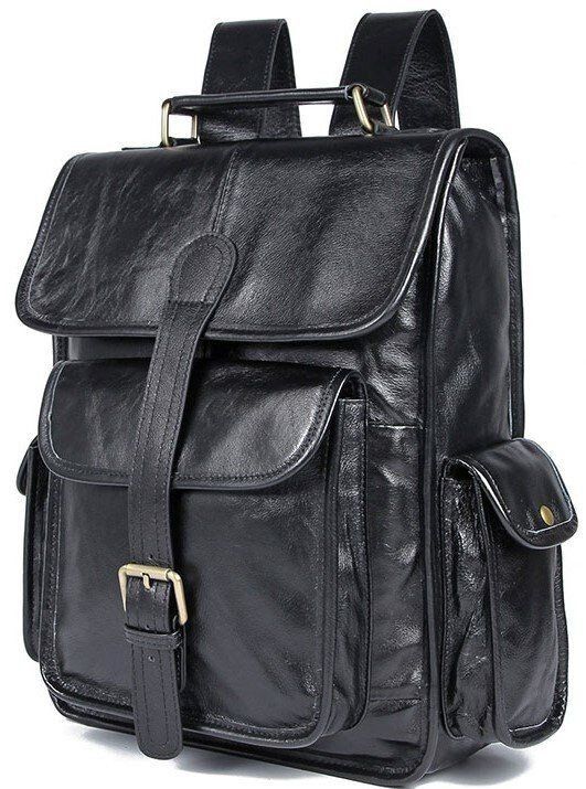 Рюкзак из натуральной кожи Vintage 14967 Черный купить недорого в Ты Купи
