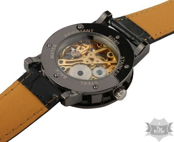 Чоловічий наручний годинник скелетон Winner Chocolate (1119) купити недорого в Ти Купи