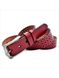 Женский кожаный ремень Weatro 3,3х110-115 см Красный lmn-zh-33k-009