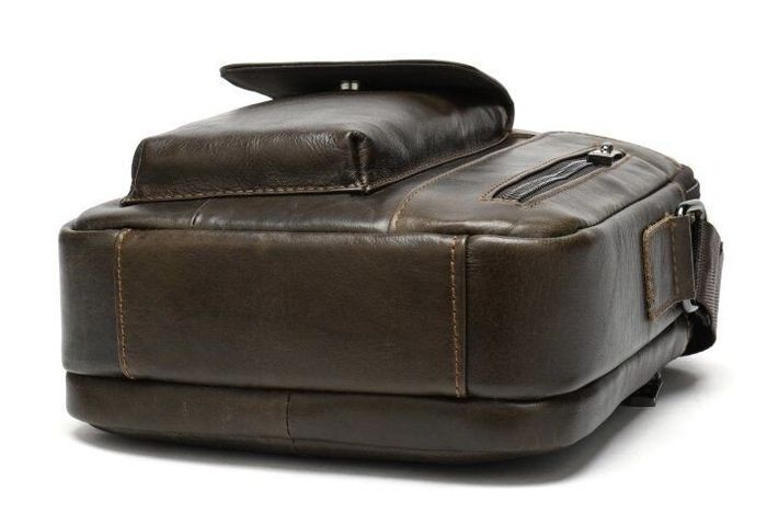Чоловіча шкіряна темно-коричнева сумка Vintage 20095 купити недорого в Ти Купи