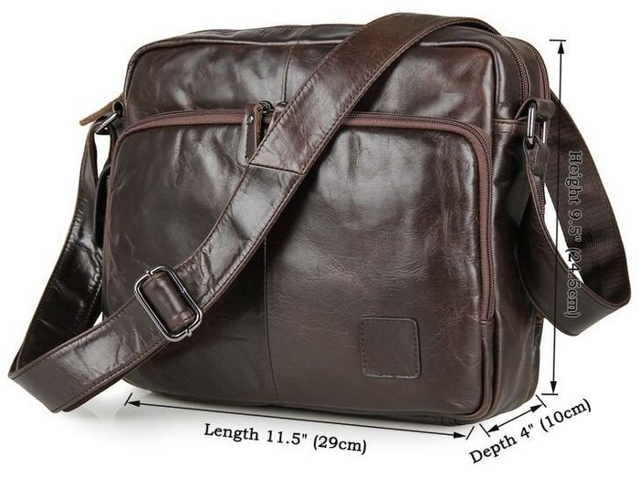 Чоловіча шкіряна сумка Vintage 14369 Темно-коричневий купити недорого в Ти Купи