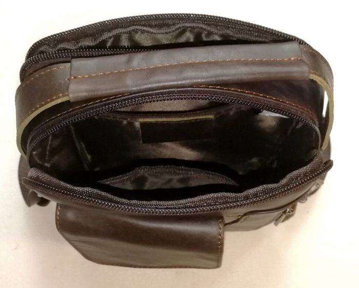 Мужская кожаная тёмно-коричневая сумка Vintage 20095 купить недорого в Ты Купи