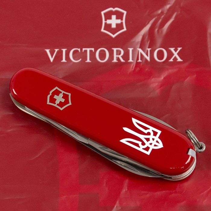 Складной нож Victorinox CAMPER UKRAINE Трезубец бел. 1.3613_T0010u купить недорого в Ты Купи