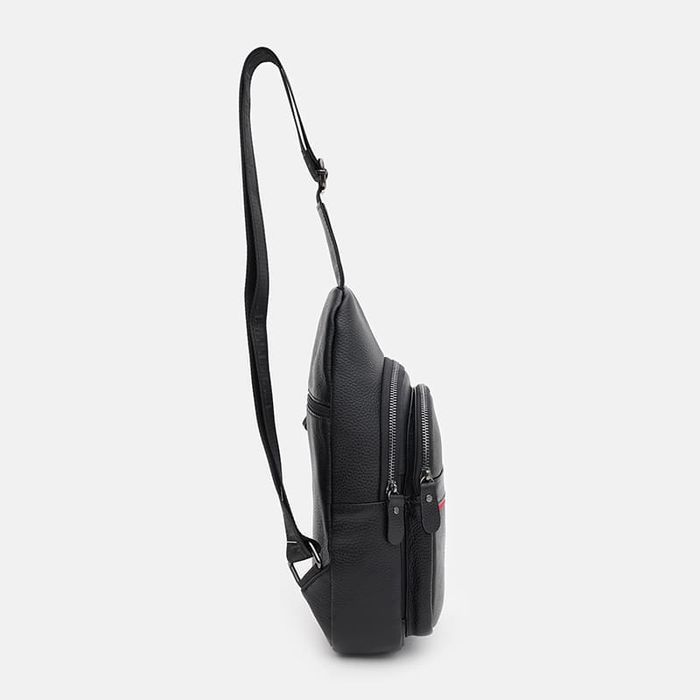 Мужской кожаный рюкзак через плечо Keizer K11022bl-black купить недорого в Ты Купи