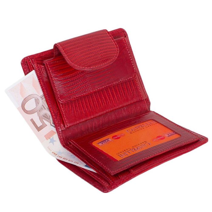 Женский кожаный красный кошелек CANPELLINI SHI967-15 купить недорого в Ты Купи