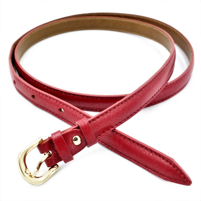 Женский кожаный ремень Weatro Красный (nzh-ua-15k-16) купить недорого в Ты Купи