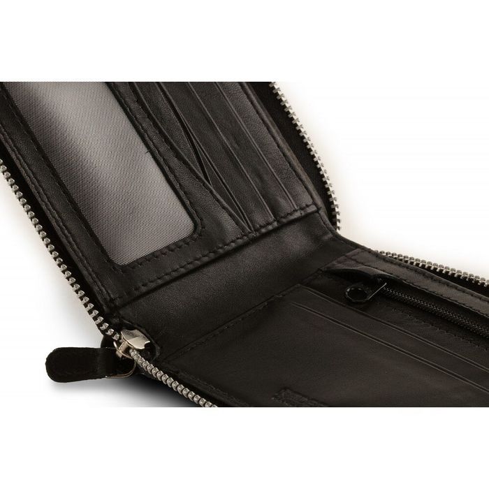 Кожаный мужской кошелек Redbrick RBWC0010 c RFID (black) купить недорого в Ты Купи