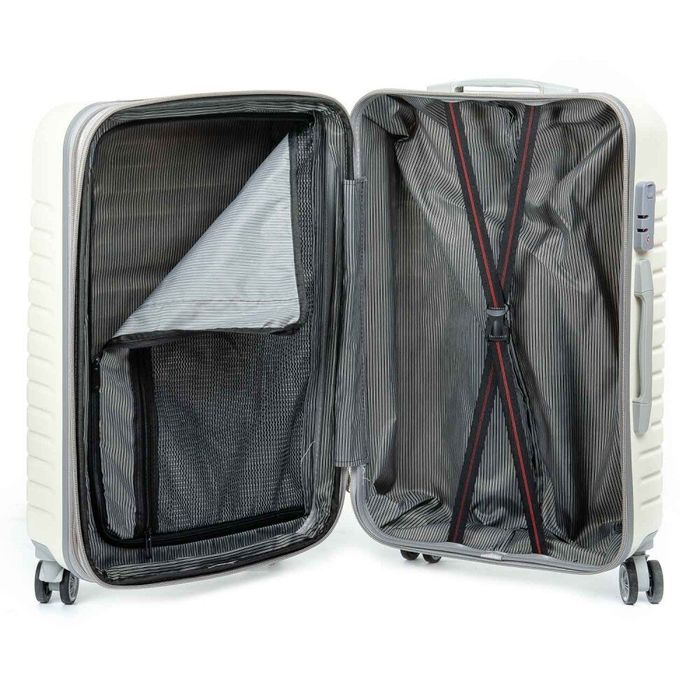 Комплект чемоданов 2/1 ABS-пластик PODIUM 8347 white змейка 32659 купить недорого в Ты Купи