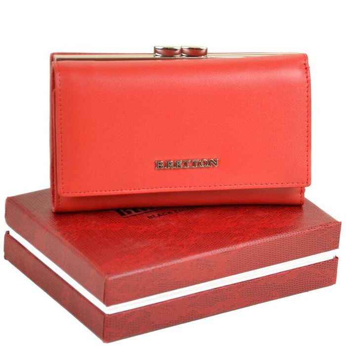 Кожаный кошелек Color Bretton W5520 red купить недорого в Ты Купи